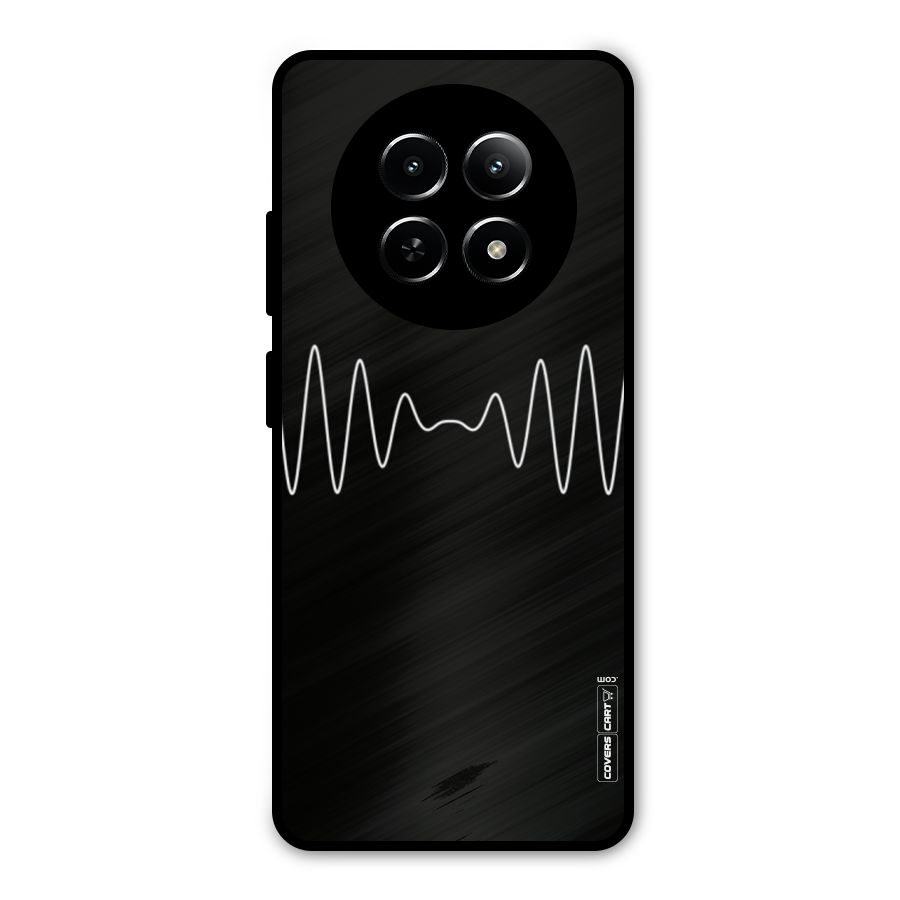 White Minimal Thread Metal Back Case for Realme 12x 5G