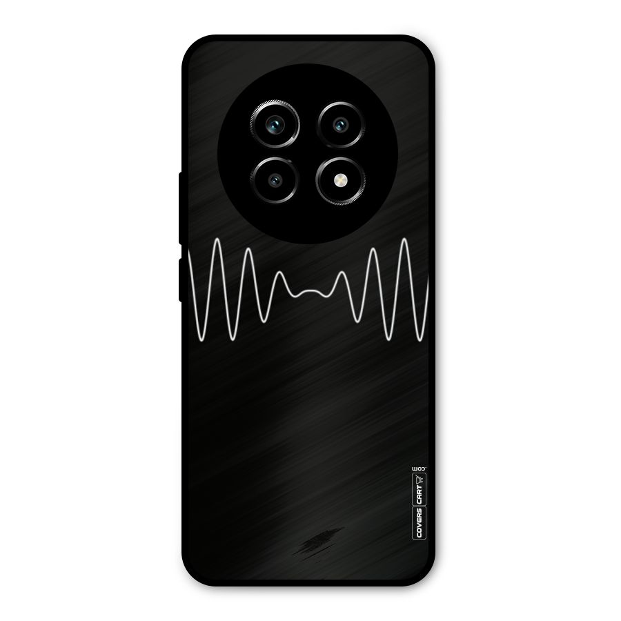 White Minimal Thread Metal Back Case for Realme 13 Pro