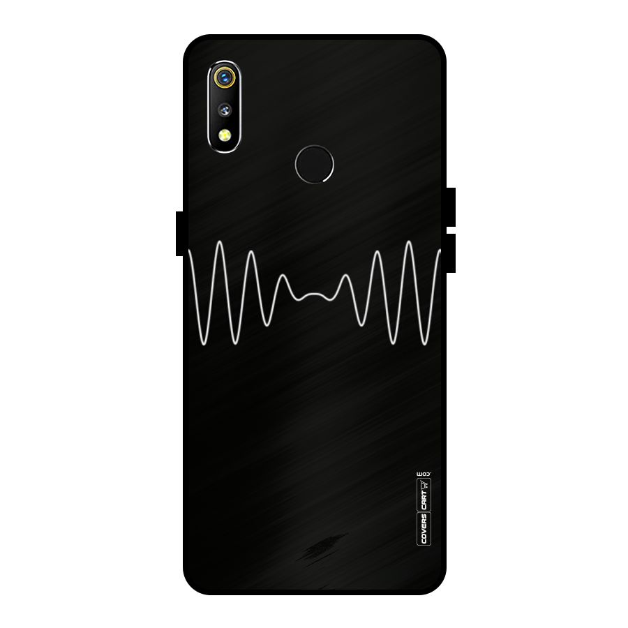 White Minimal Thread Metal Back Case for Realme 3i