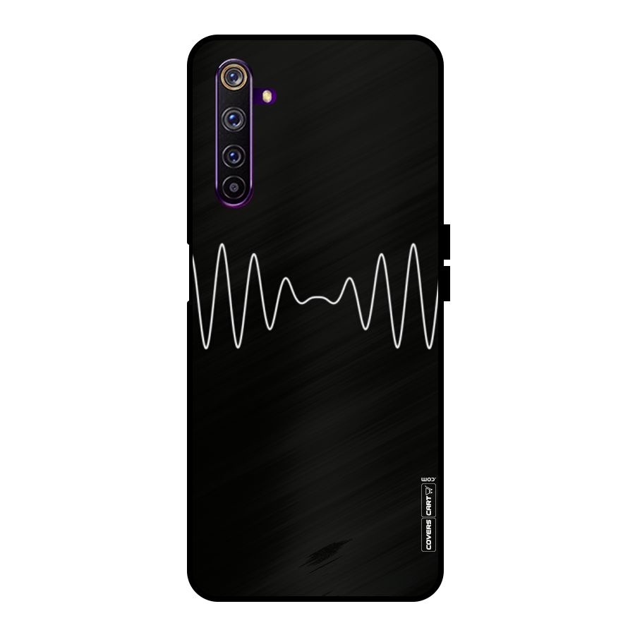 White Minimal Thread Metal Back Case for Realme 6 Pro