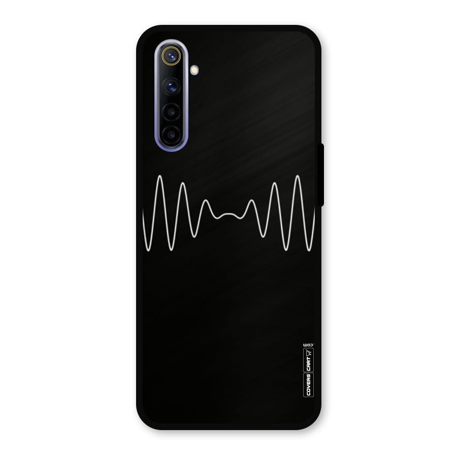 White Minimal Thread Metal Back Case for Realme 6i