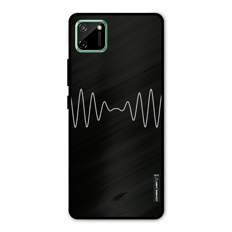 White Minimal Thread Metal Back Case for Realme C11