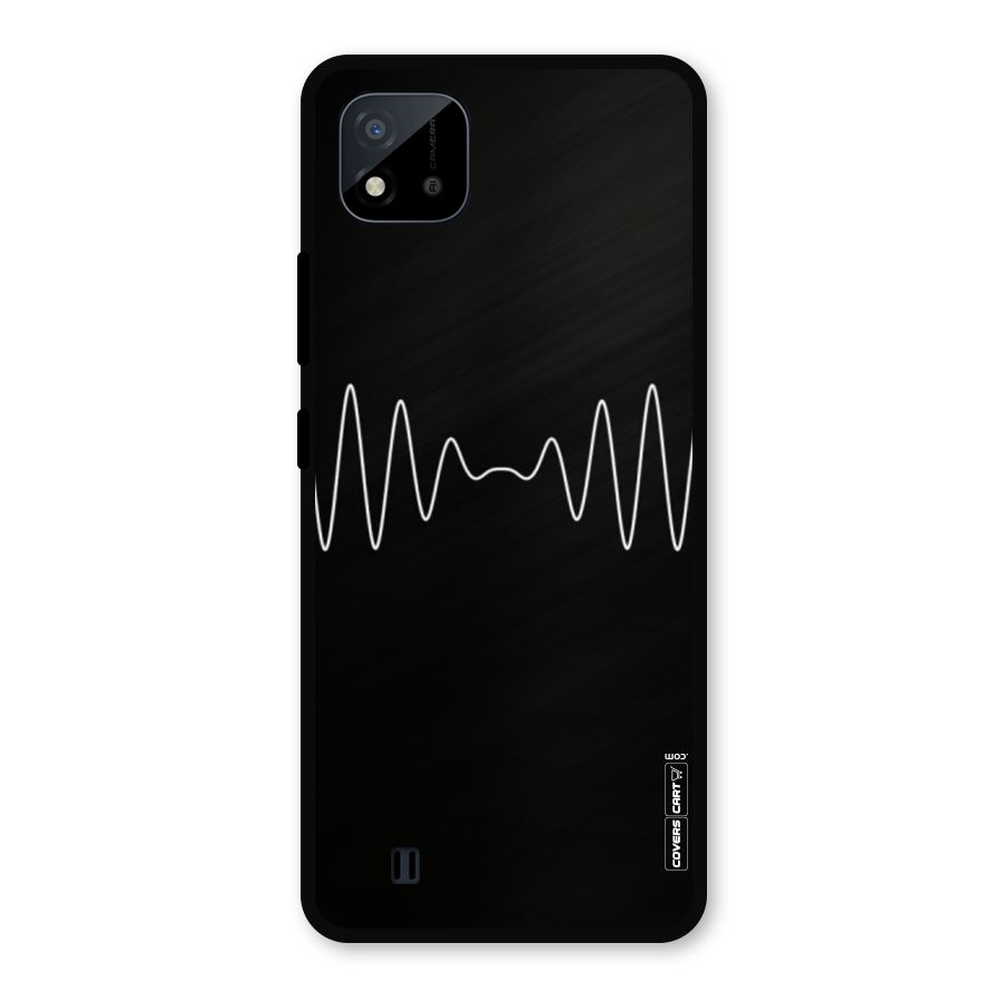White Minimal Thread Metal Back Case for Realme C11 2021