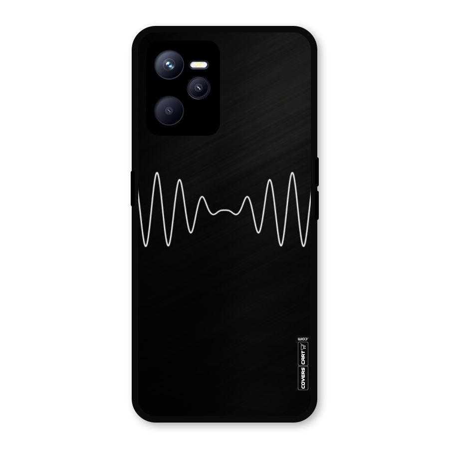 White Minimal Thread Metal Back Case for Realme C35