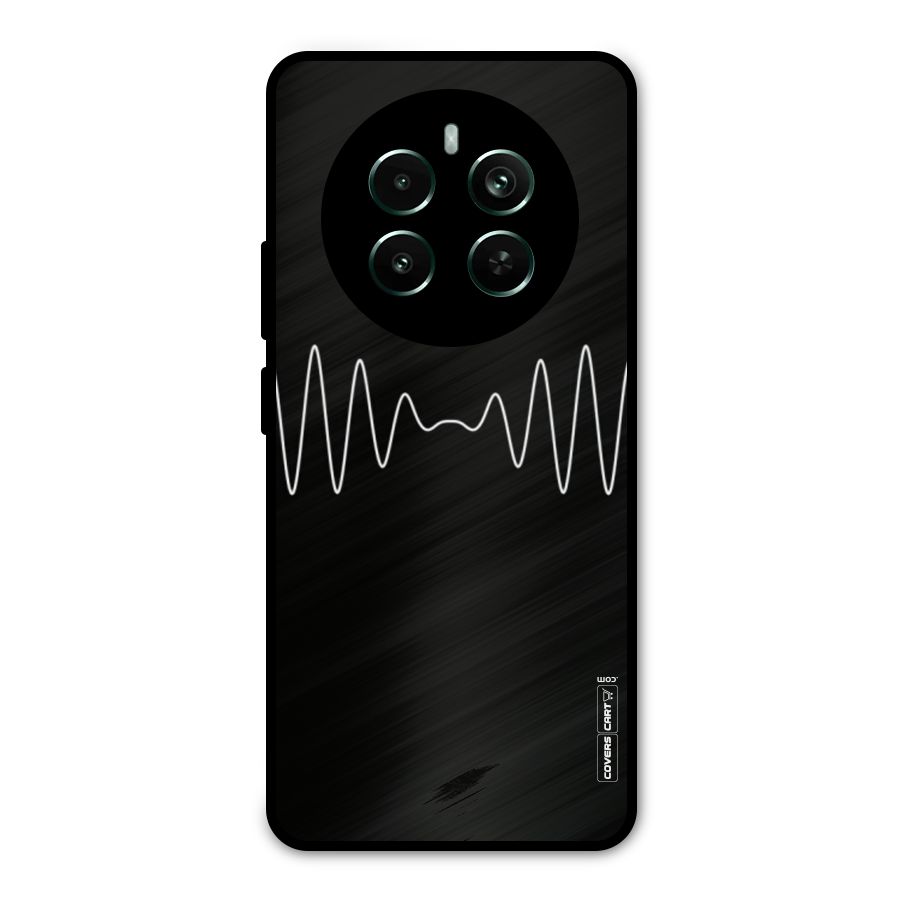 White Minimal Thread Metal Back Case for Realme Narzo 70 Pro