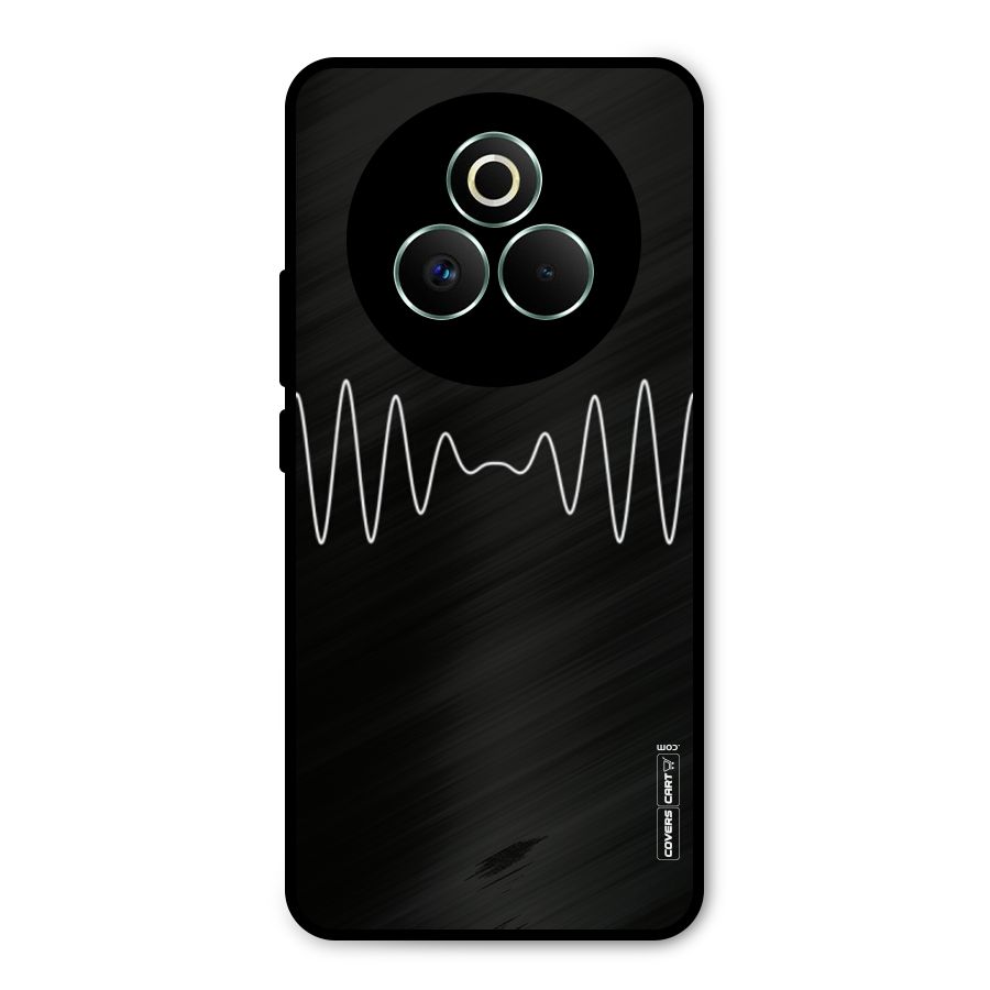 White Minimal Thread Metal Back Case for Realme P3 Pro