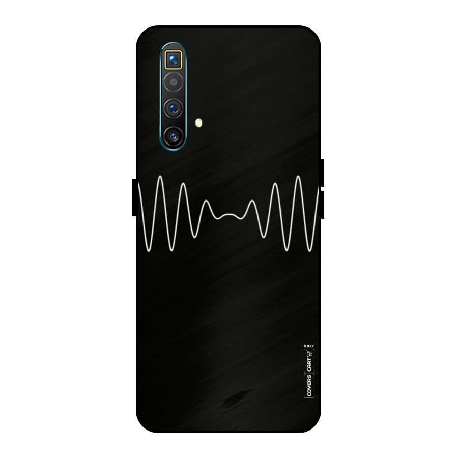 White Minimal Thread Metal Back Case for Realme X3 SuperZoom