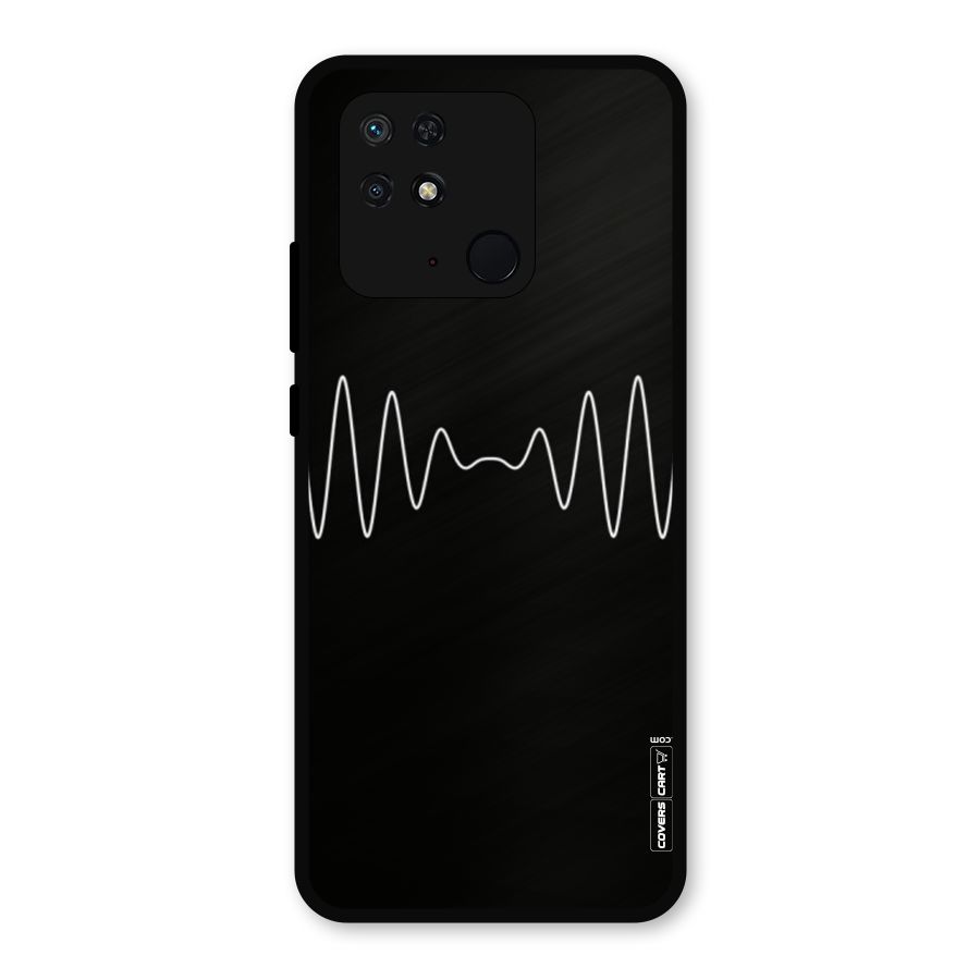 White Minimal Thread Metal Back Case for Redmi 10