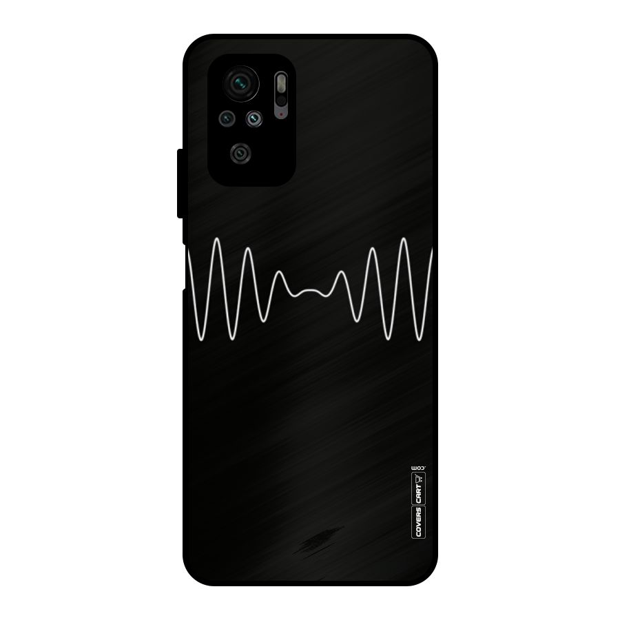 White Minimal Thread Metal Back Case for Redmi Note 10S
