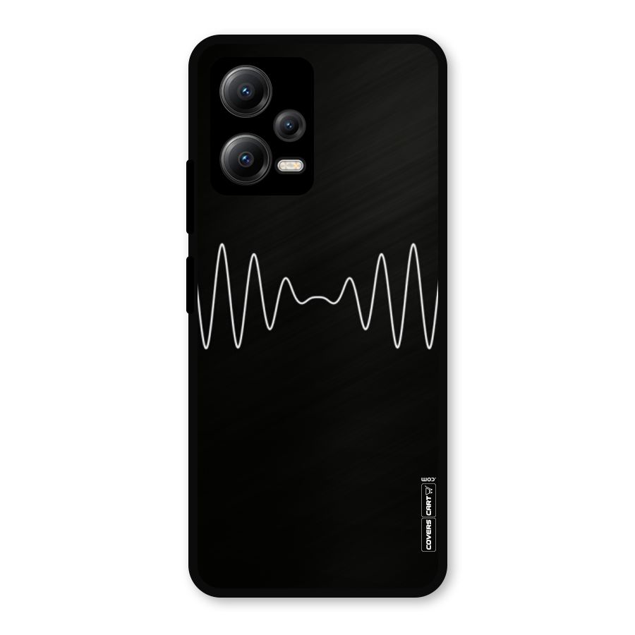 White Minimal Thread Metal Back Case for Redmi Note 12 5G