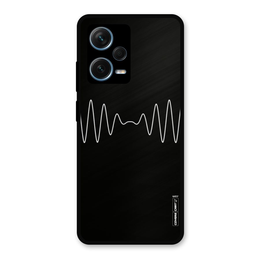 White Minimal Thread Metal Back Case for Redmi Note 12 Pro Plus 5G