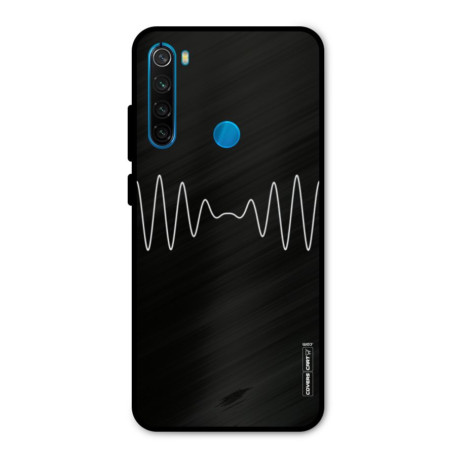 White Minimal Thread Metal Back Case for Redmi Note 8