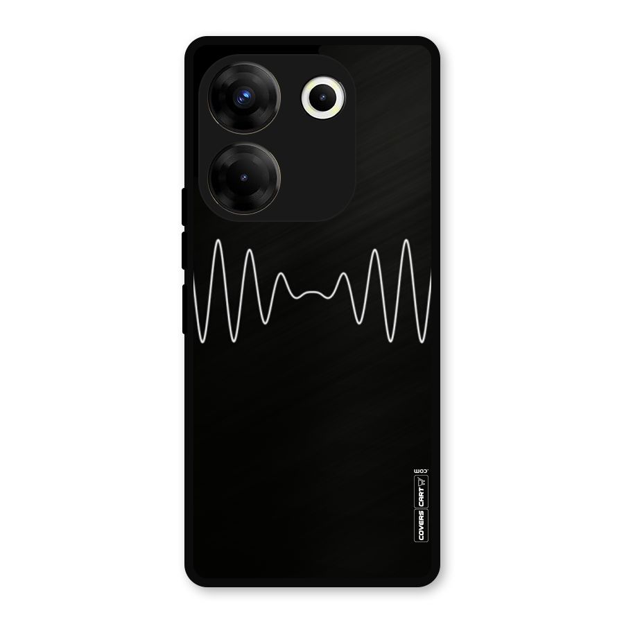 White Minimal Thread Metal Back Case for Tecno Camon 20