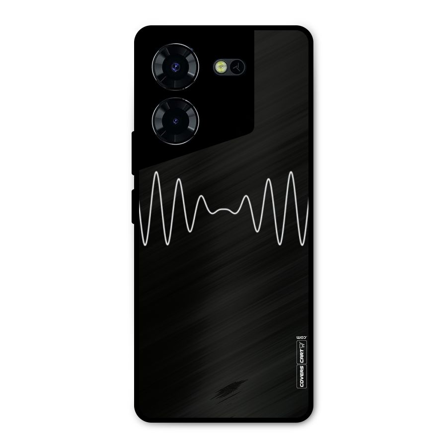 White Minimal Thread Metal Back Case for Tecno Pova 5 Pro 5G