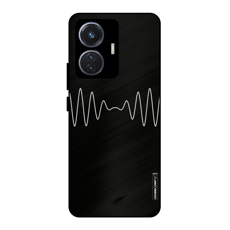White Minimal Thread Metal Back Case for Vivo T1 44W