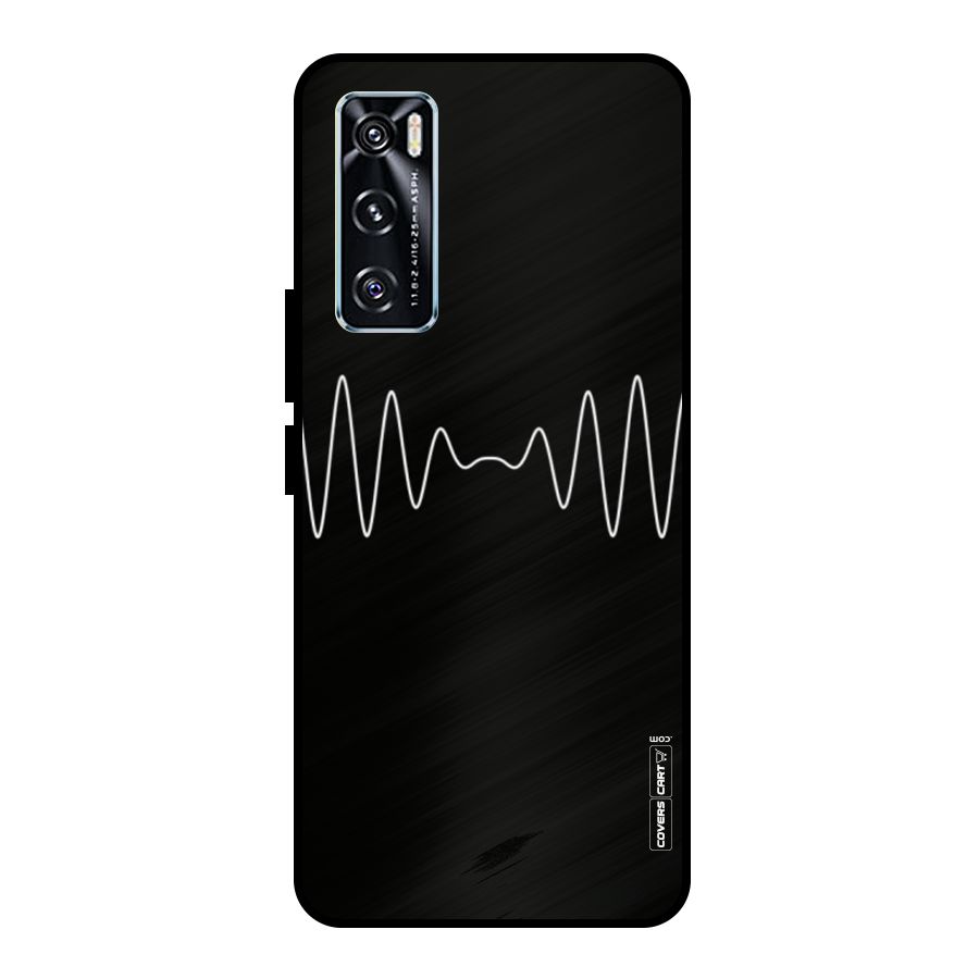 White Minimal Thread Metal Back Case for Vivo V20 SE