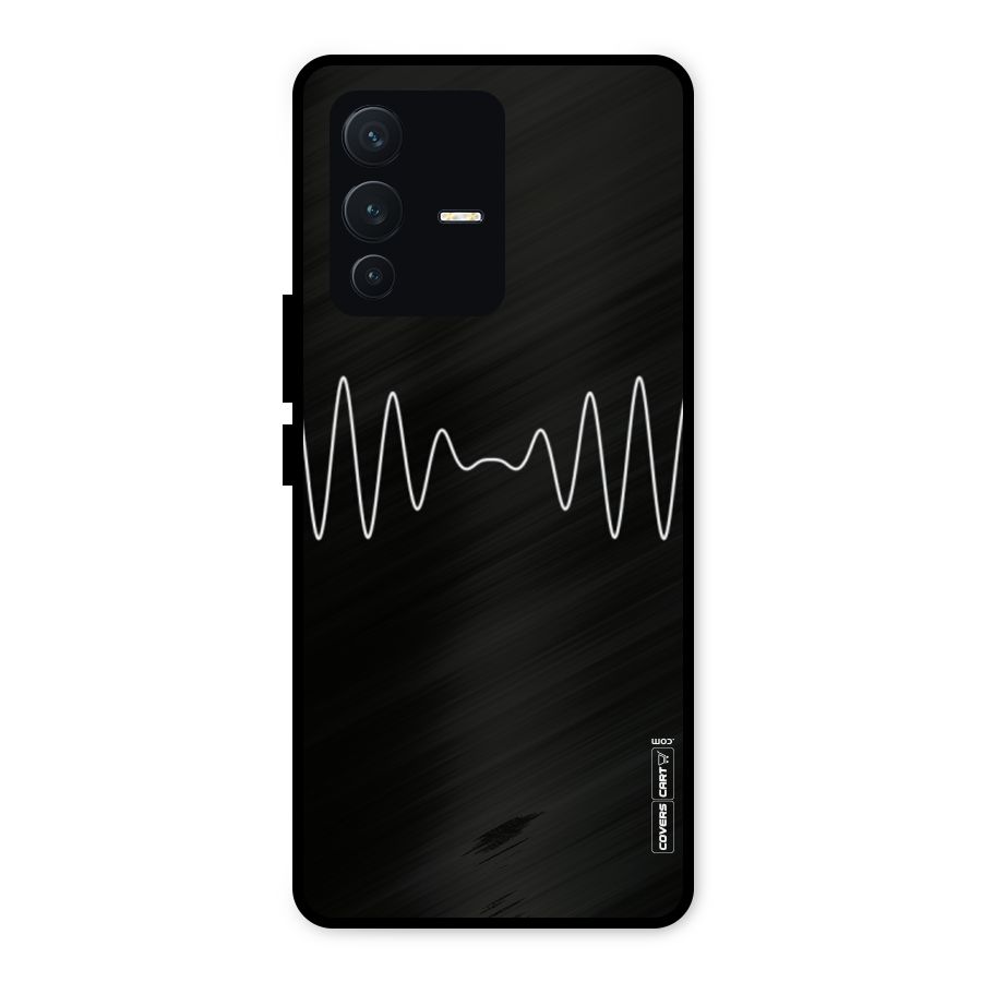 White Minimal Thread Metal Back Case for Vivo V23 5G