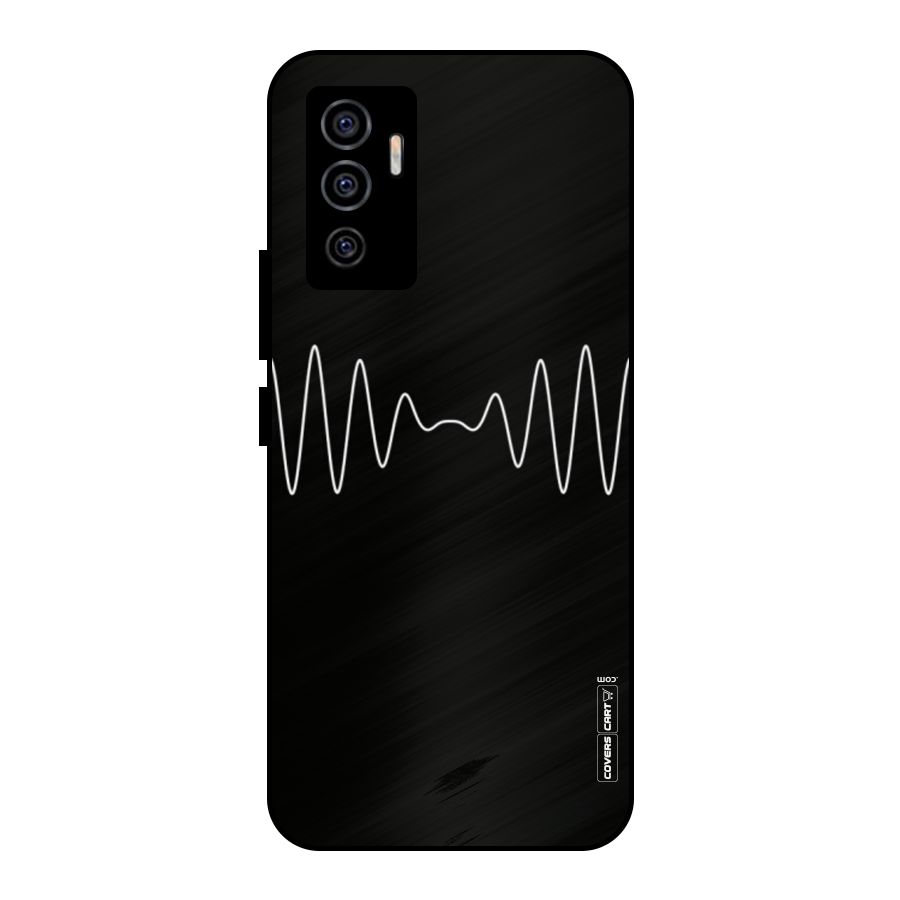 White Minimal Thread Metal Back Case for Vivo V23e