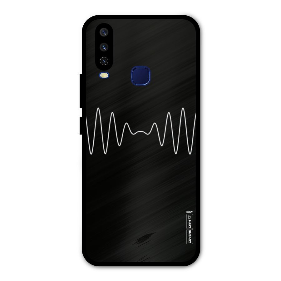 White Minimal Thread Metal Back Case for Vivo Y12