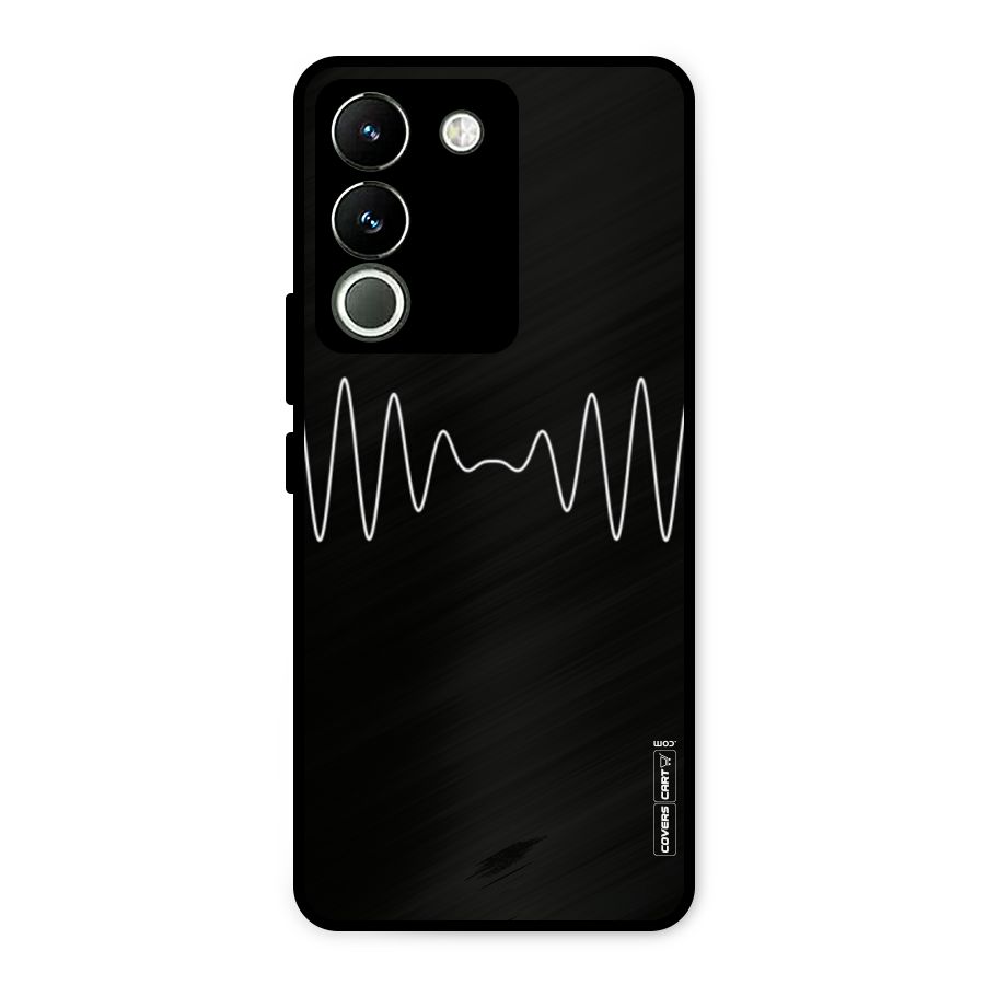 White Minimal Thread Metal Back Case for Vivo Y200