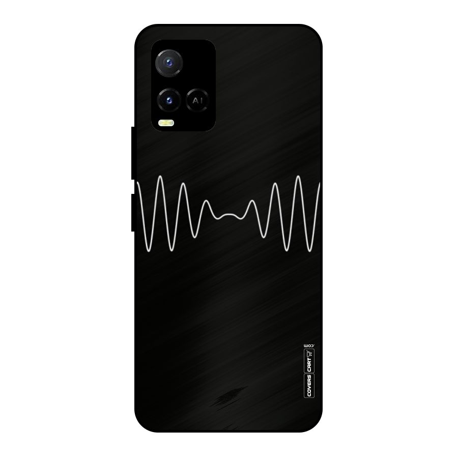 White Minimal Thread Metal Back Case for Vivo Y21