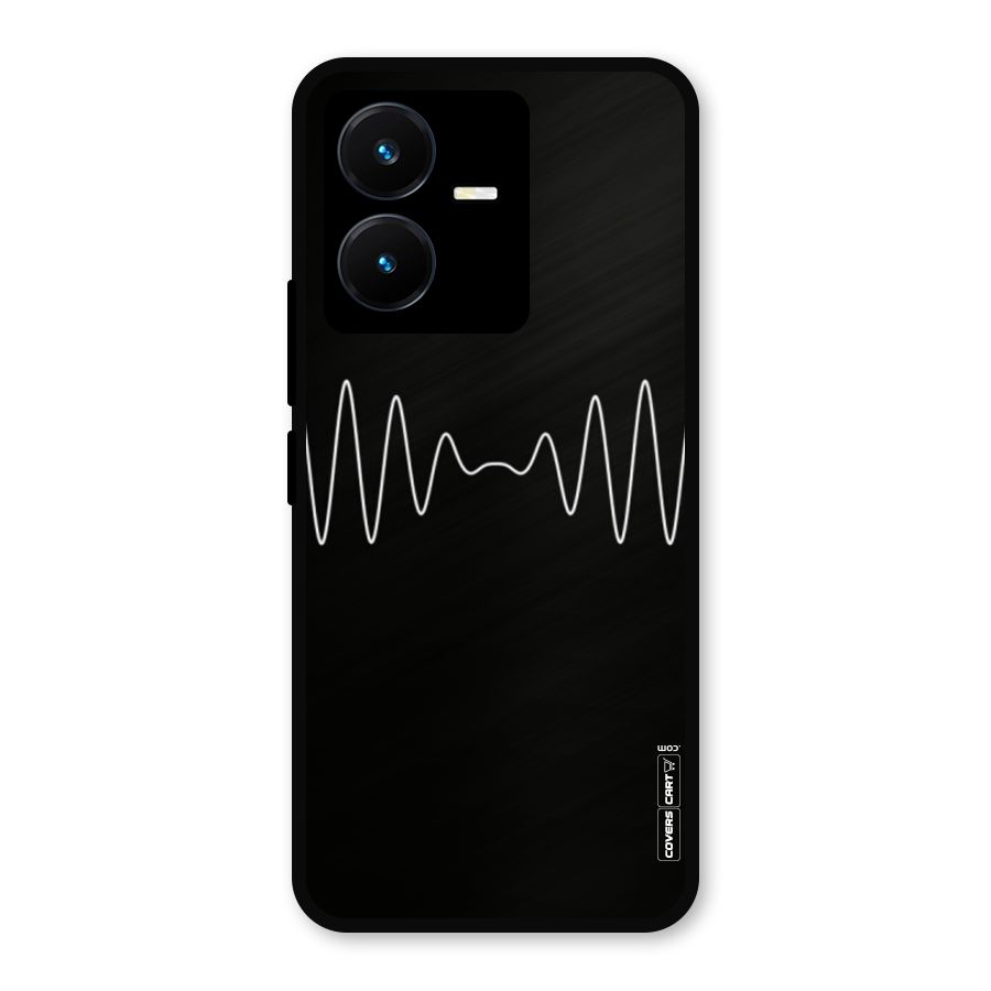 White Minimal Thread Metal Back Case for Vivo Y22