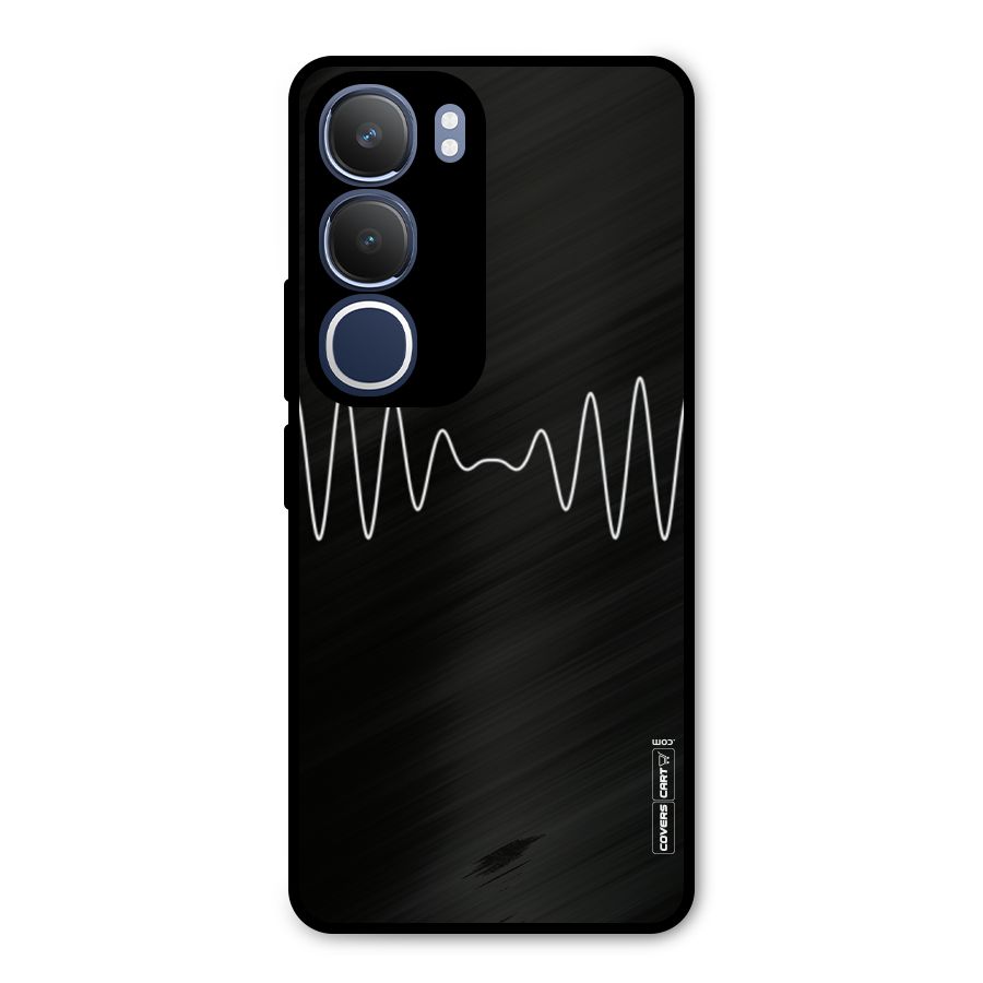 White Minimal Thread Metal Back Case for Vivo Y29