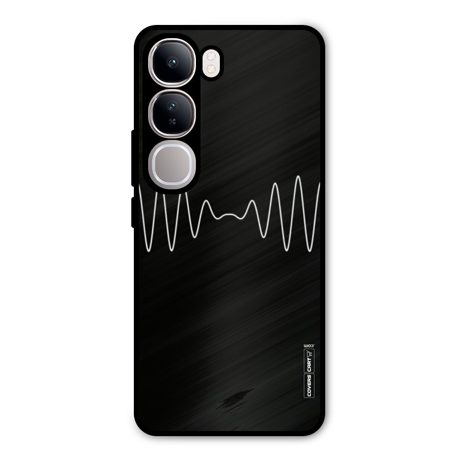 White Minimal Thread Metal Back Case for Vivo Y300