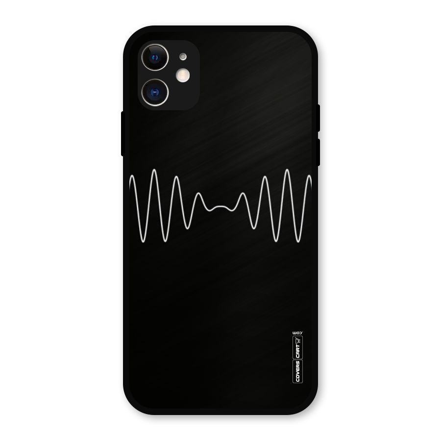 White Minimal Thread Metal Back Case for iPhone 11