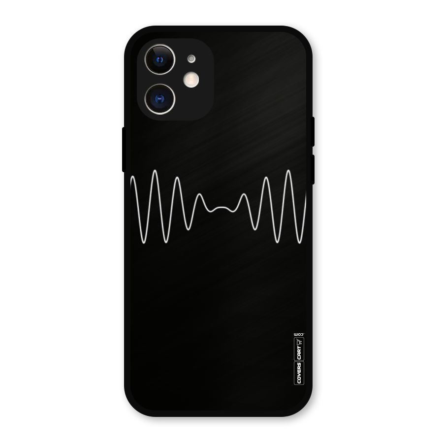 White Minimal Thread Metal Back Case for iPhone 12