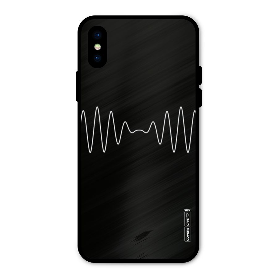 White Minimal Thread Metal Back Case for iPhone XS