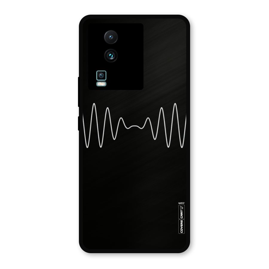 White Minimal Thread Metal Back Case for iQOO Neo 7