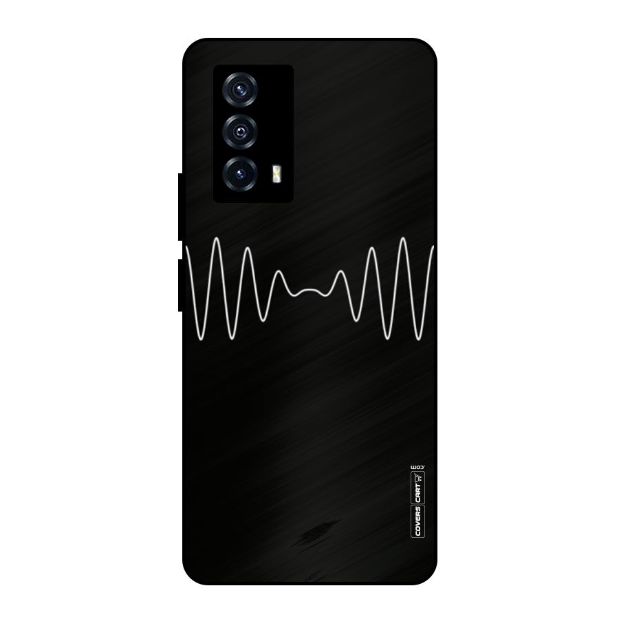 White Minimal Thread Metal Back Case for iQOO Z5