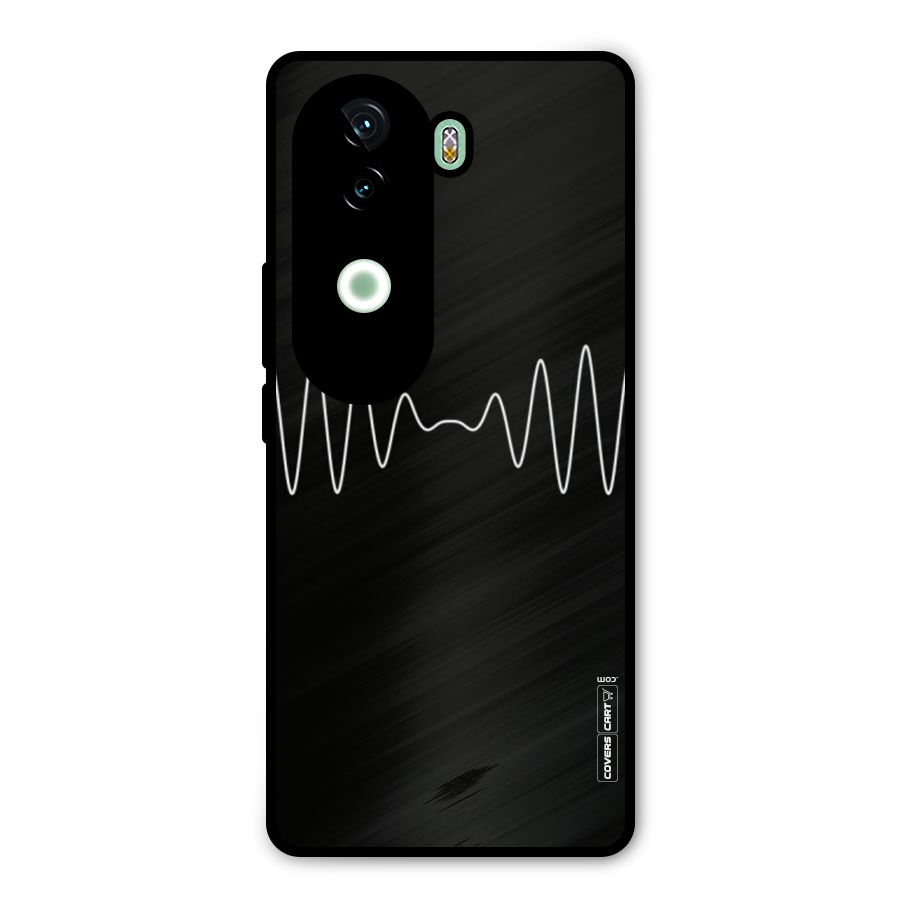 White Minimal Thread Metal Back Case for iQOO Z9s