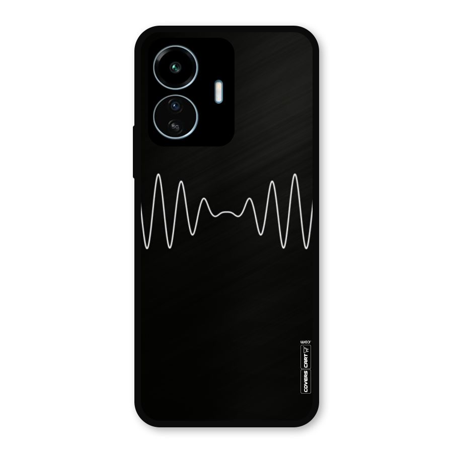 White Minimal Thread Metal Back Case for vivo iQOO Z6 Lite 5G