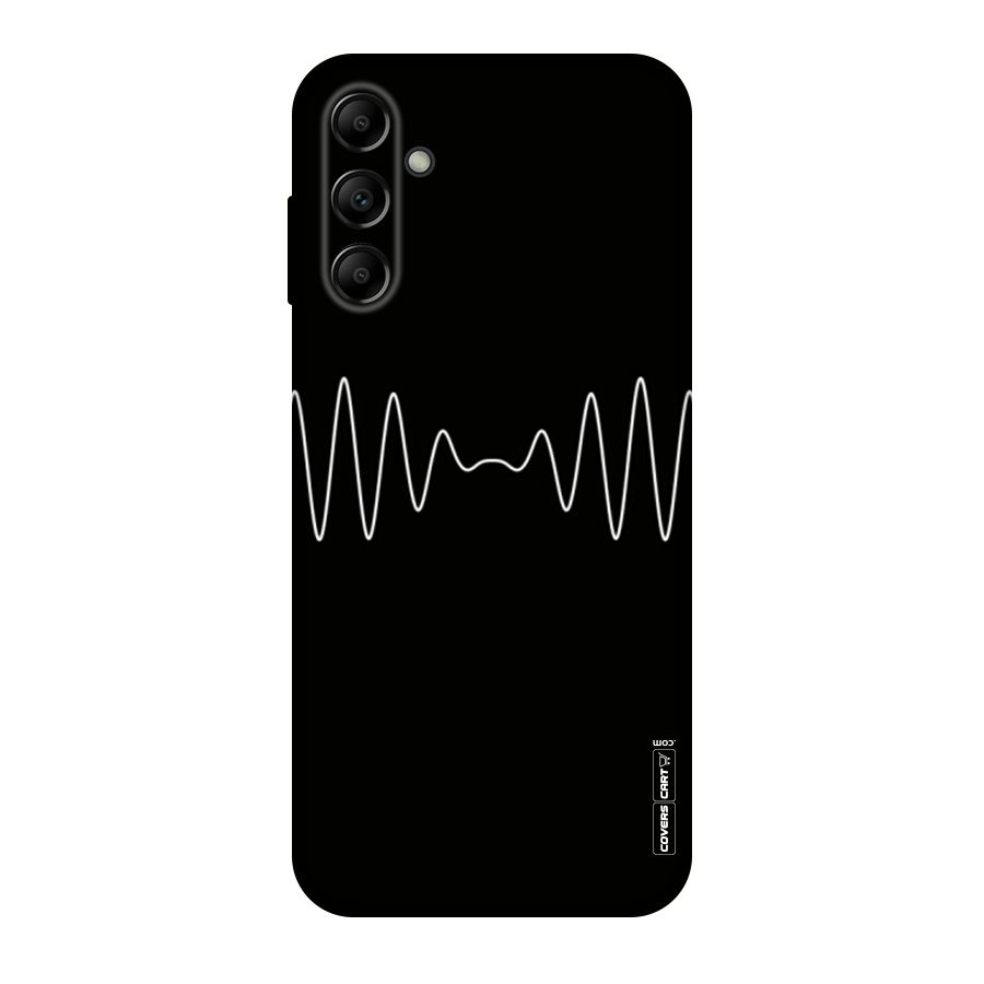 White Minimal Thread Original Polycarbonate Back Case for Galaxy A14 5G