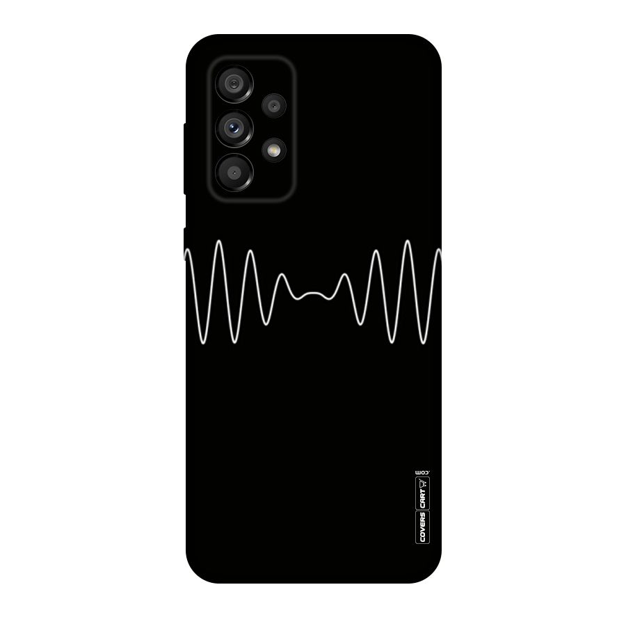 White Minimal Thread Original Polycarbonate Back Case for Galaxy A73 5G