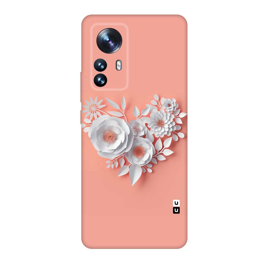 White Paper Flower Original Polycarbonate Back Case for Xiaomi 12 Pro