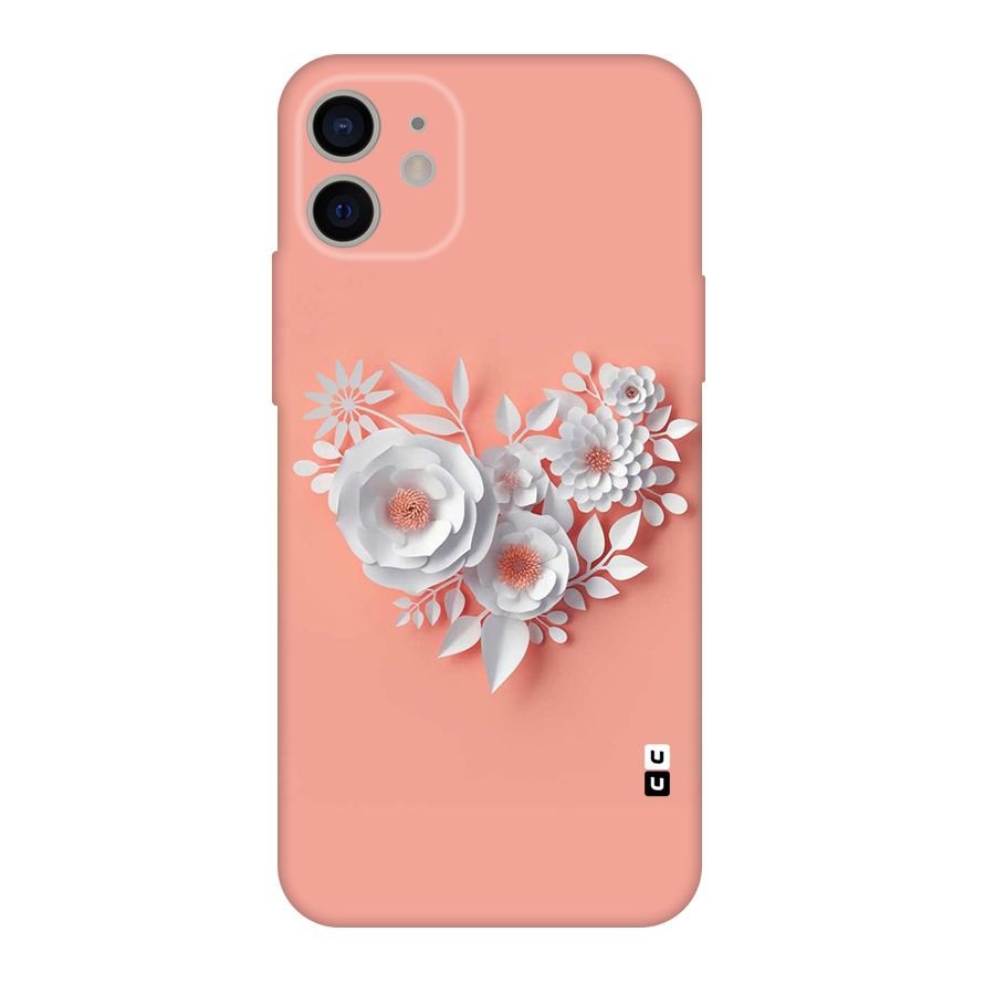 White Paper Flower Original Polycarbonate Back Case for iPhone 11