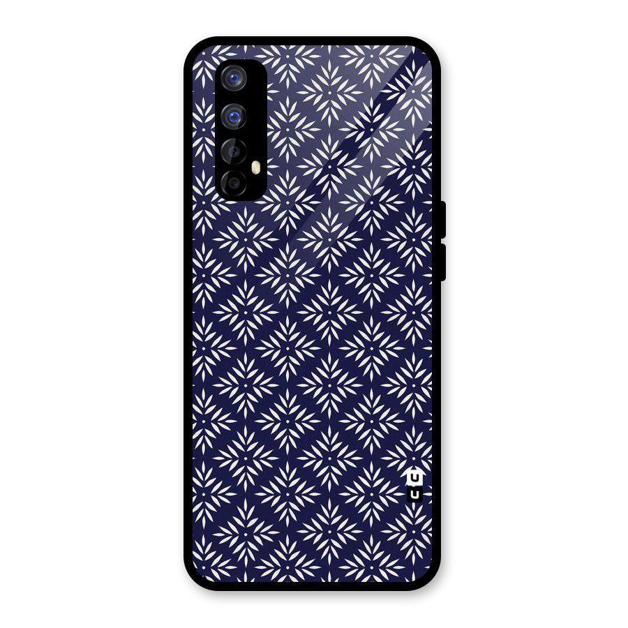 White Petals Pattern Glass Back Case for Realme Narzo 20 Pro