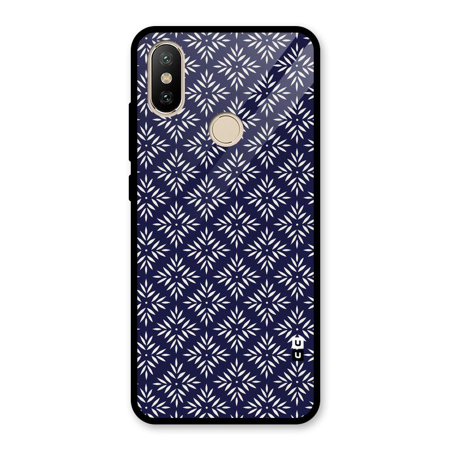 White Petals Pattern Glass Back Case for Redmi A1