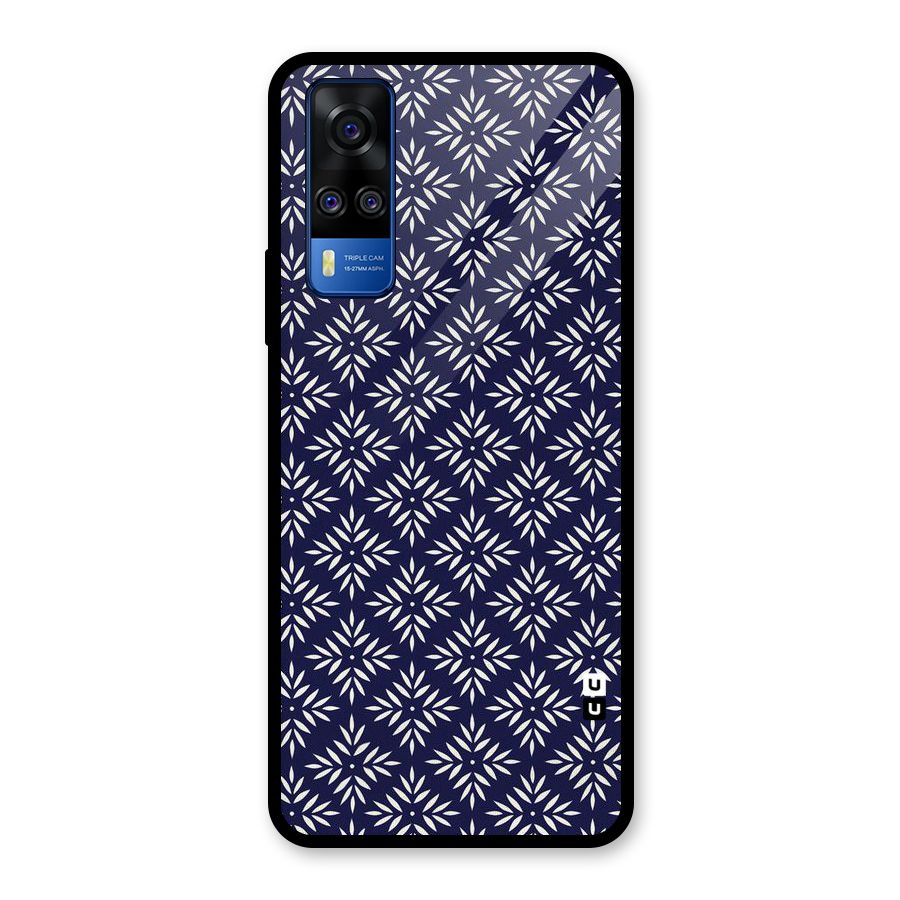 White Petals Pattern Glass Back Case for Vivo Y31