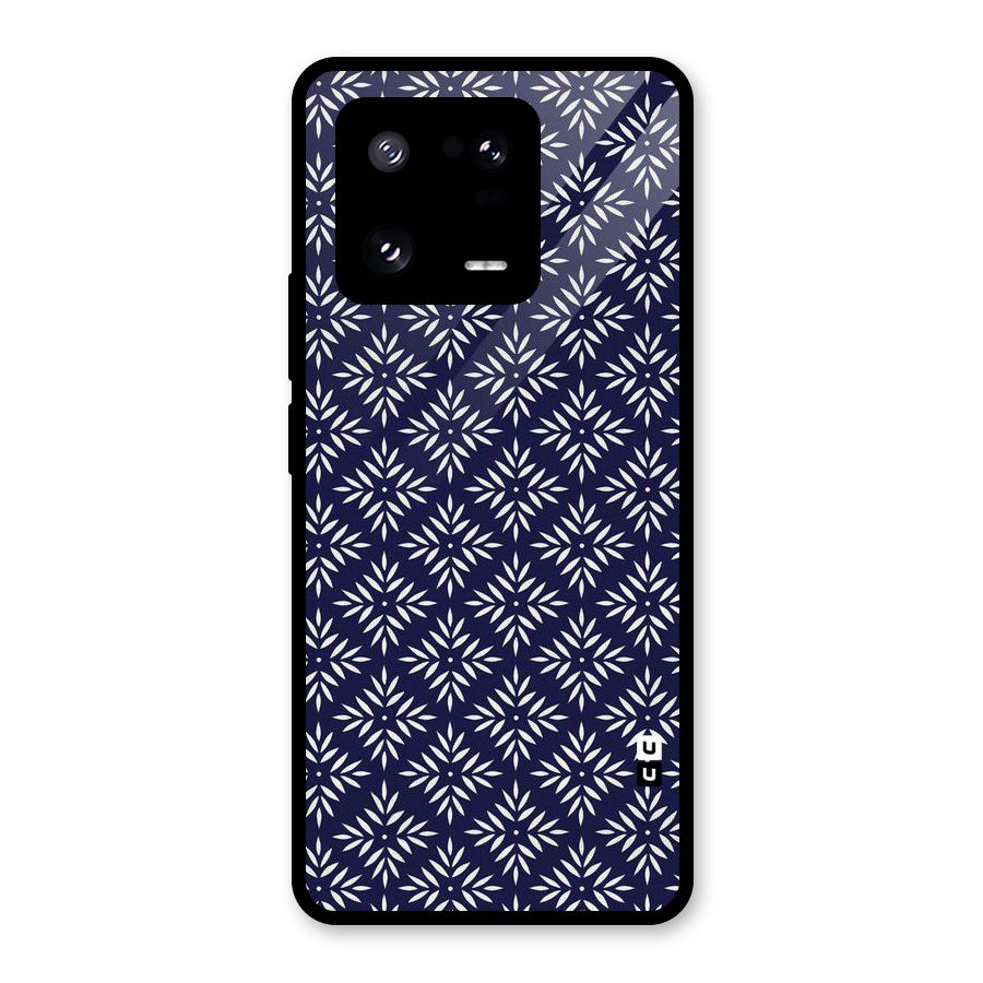 White Petals Pattern Glass Back Case for Xiaomi 13 Pro