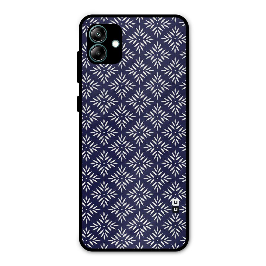 White Petals Pattern Metal Back Case for Galaxy A04