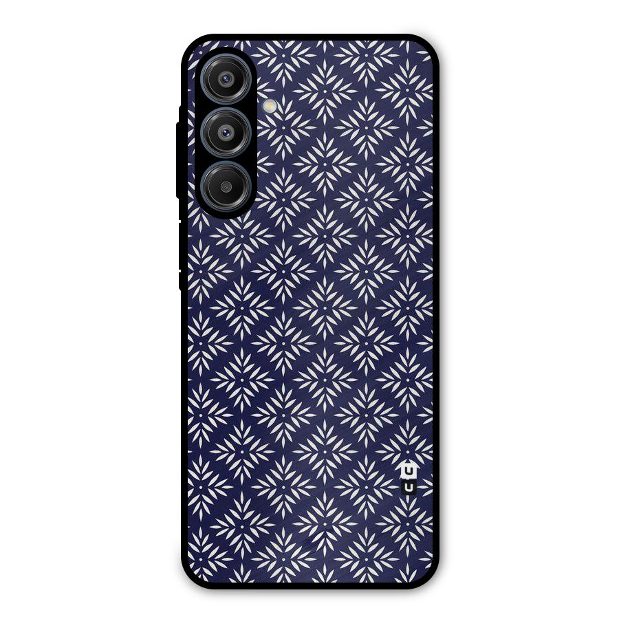 White Petals Pattern Metal Back Case for Galaxy A16 5G
