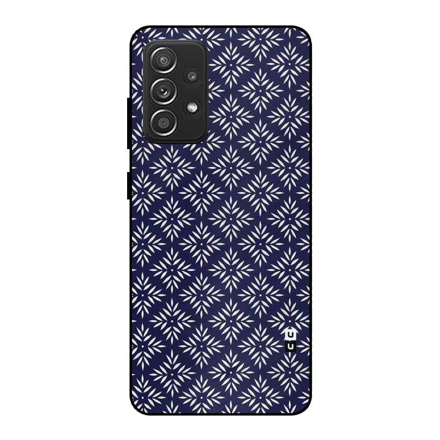 White Petals Pattern Metal Back Case for Galaxy A52s 5G