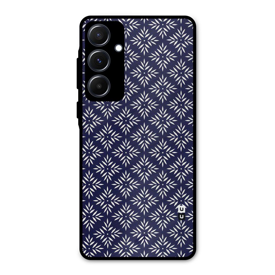 White Petals Pattern Metal Back Case for Galaxy A55