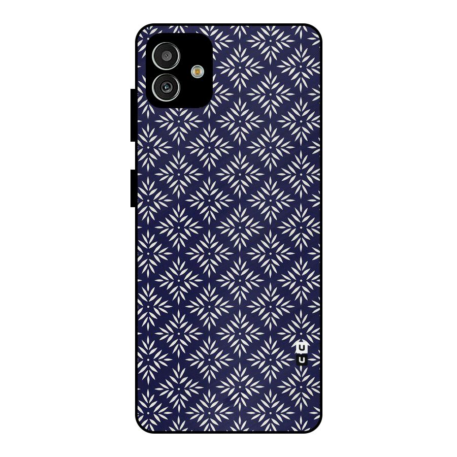 White Petals Pattern Metal Back Case for Galaxy M13 5G