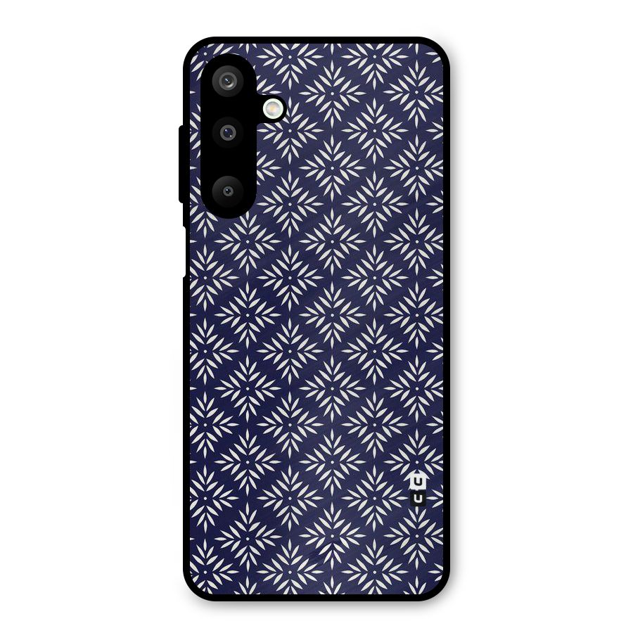 White Petals Pattern Metal Back Case for Galaxy M16