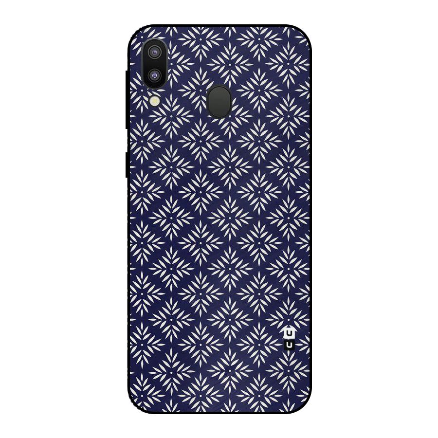White Petals Pattern Metal Back Case for Galaxy M20